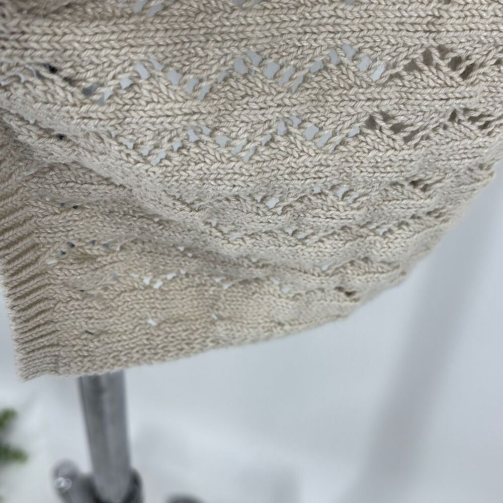 J.Jill Pointelle Open Front Drape Front Cardigan … - image 8